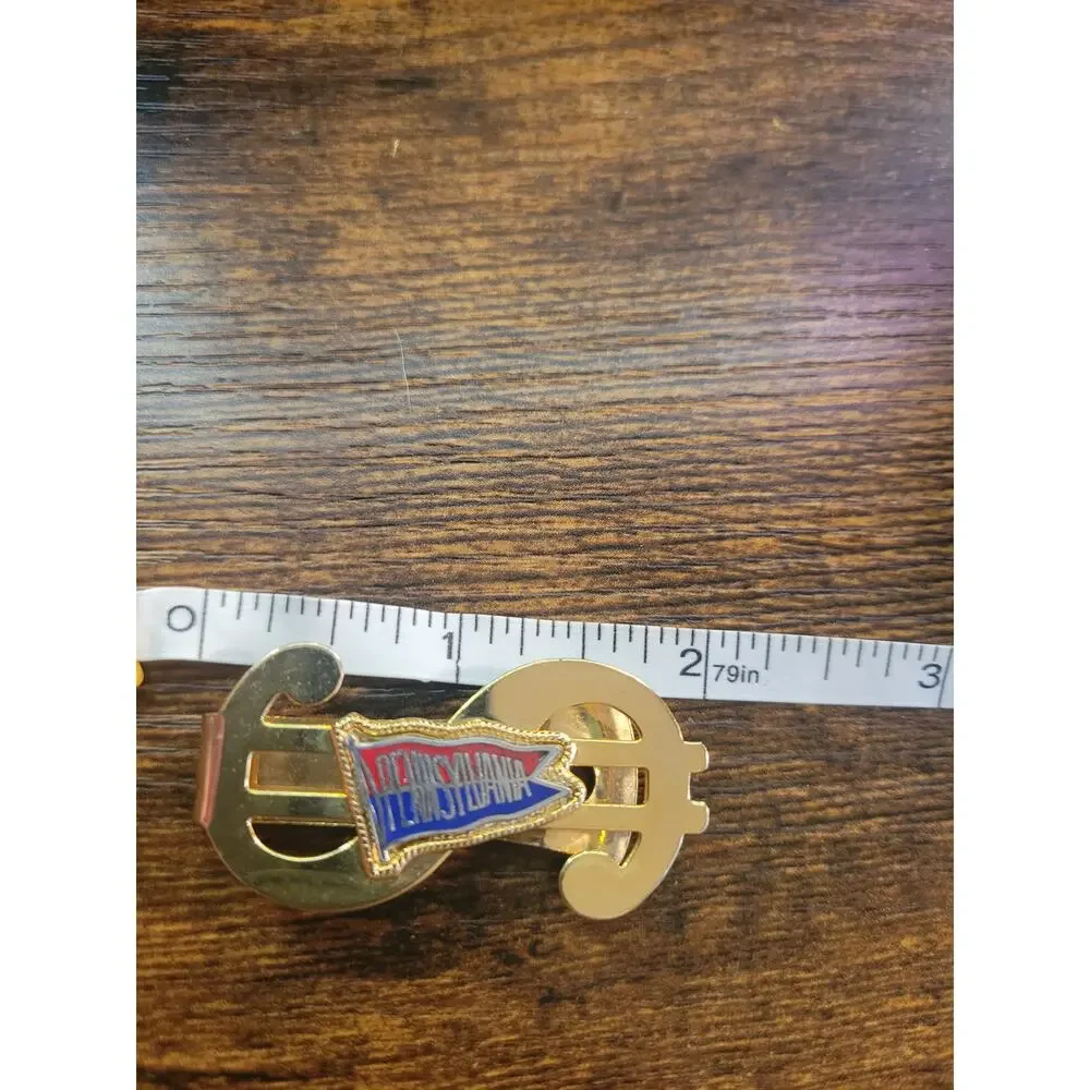Vintage Pennsylvania Money Clip Gold toned